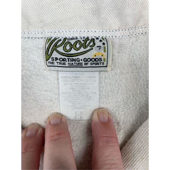 VTG Roots Baseball Jersey Mens S White Vintage Cotton Button Front 80s 90s style - Picture 5 of 11